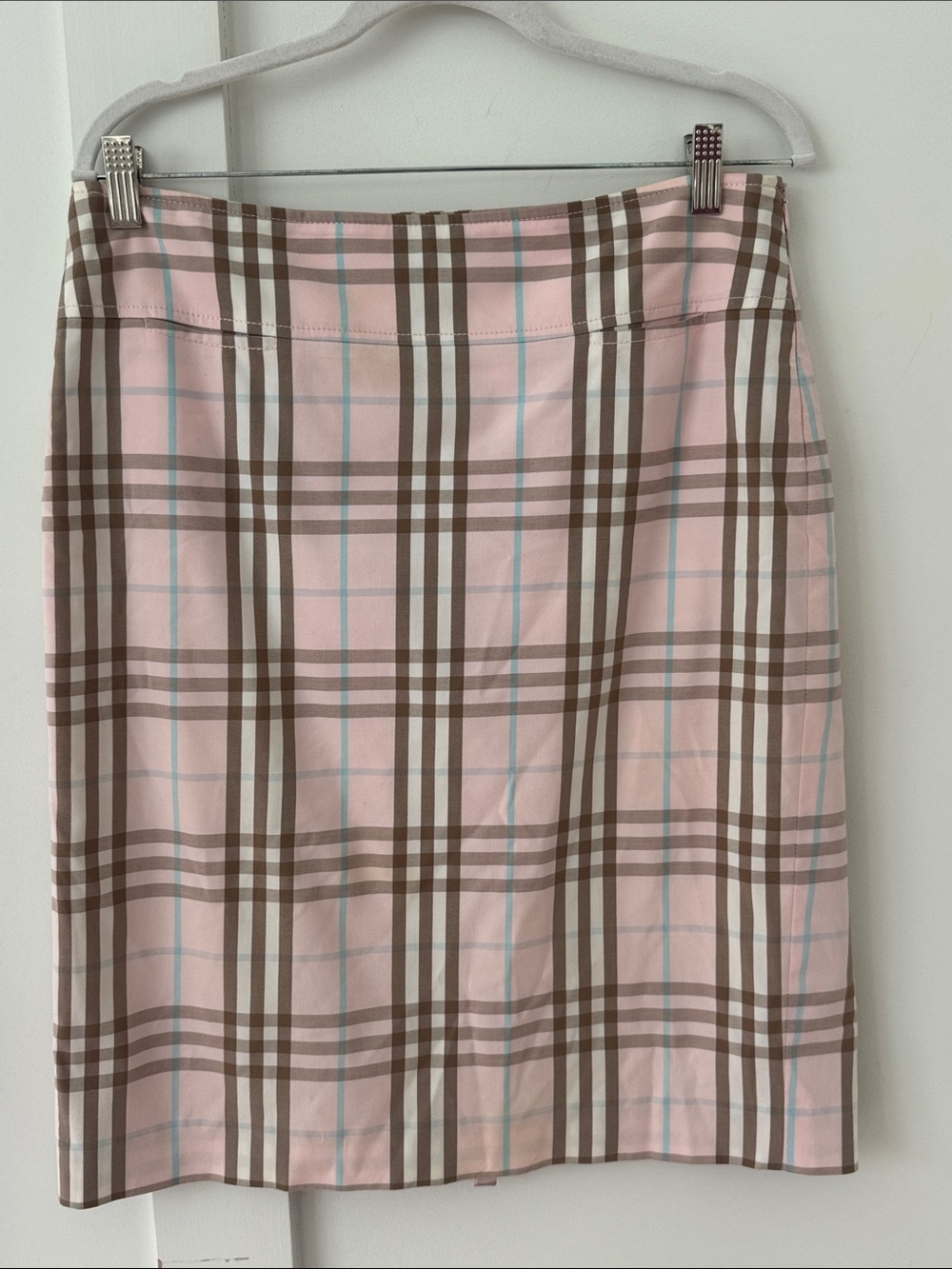 Burberry Pink Plaid Skirt Size 10